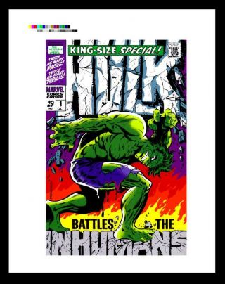 Jim Steranko Incredible Hulk King Size Special 1 Rare Production Art Cover