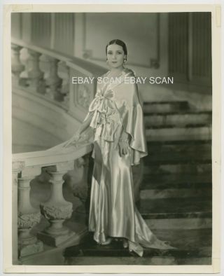 Dolores Del Rio Satin Gown Vintage Portrait Photo 1930