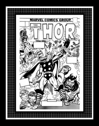 Gil Kane Thor 239 Rare Production Art Cover Monotone