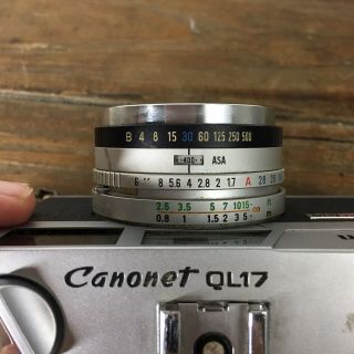 Canon QL - 17 GIII 35mm Rangefinder Film Camera Canonet Vintage 5