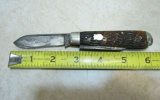 Old Vintage Maher & Grosh Double Blade Folding Pocket Knife w bone handle KK237 3