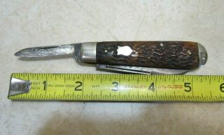 Old Vintage Maher & Grosh Double Blade Folding Pocket Knife w bone handle KK237 5