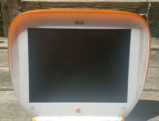 Vintage Apple iBook G3 Clamshell Tangerine Orange 300Mhz M2453,  WIFI 3
