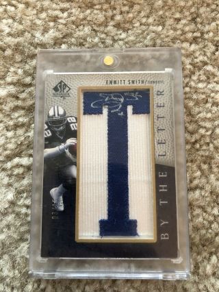 2007 Nfl Sp Authentic Emmitt Smith By The Letter Patch Autograph Rare 3/15