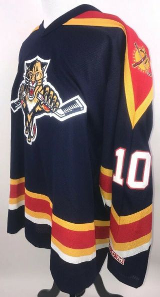 Florida Panthers Pavel Bure 10 NHL Ice Hockey Jersey Vintage Rare Shirt Size XL 3
