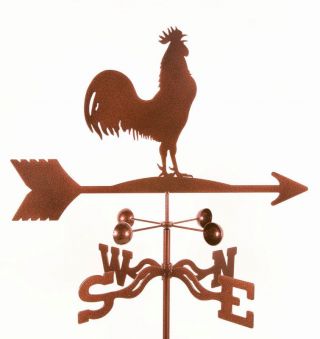 Rooster Weathervane - Chicken - Weather Vane - Vintage Look - w/ Choice of Mount 3