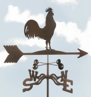 Rooster Weathervane - Chicken - Weather Vane - Vintage Look - w/ Choice of Mount 4