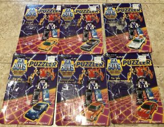 Vintage Gobots Bandai Puzzler 6 Cardback Only Tictac Pocket Rube Jig Saw Zig Zag