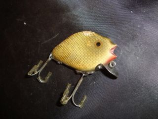 Vintage Heddon 740 Punkinseed Lure,  wood body is 2 - 1/2 