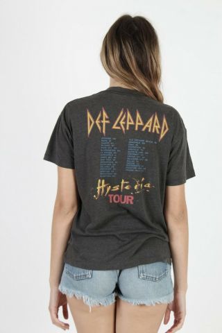 Vintage 80s Def Leppard Hysteria Concert Tour Metal Hard Rock Band Tee T Shirt 4