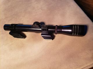 Vintage Find Redfield 2 3/4 Tv Widefield Rifle Scope With Shoot - Thru Rings