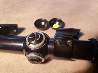 Vintage find Redfield 2 3/4 TV Widefield Rifle Scope with shoot - thru rings 4