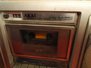 Vintage Akai AJ - 520 Boom Box Ghetto blaster Boombox Casette player radio Rare 3