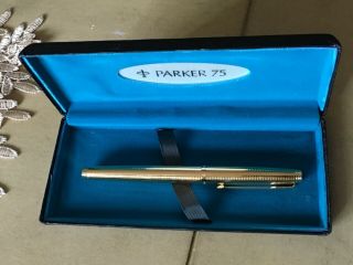 Vintage 14k G.  F Parker 75 Fountain Pen With 14k Solid Gold Nib 67