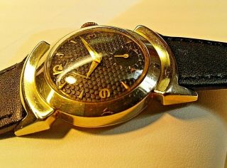 Elgin American made vintage Black Knight hand - winding gold - filled watch 2