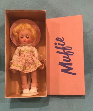 Vintage Nancy Ann Muffie Doll W/ Vinyl Head,  Outfit And Box,  Arms Off