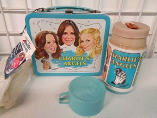 Vintage 1978 Aladdin Charlies Angels Metal Lunchbox Complete Thermos Tag
