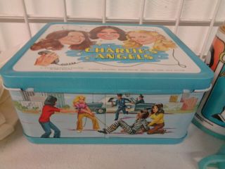 VINTAGE 1978 ALADDIN CHARLIES ANGELS METAL LUNCHBOX COMPLETE THERMOS TAG 6