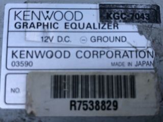 RARE Vintage Old School KENWOOD KGC - 7043 Graphic Equalizer Crossover JAPAN Made 8