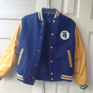 Vtg 1970s Nfl Los Angeles Rams Coat Jacket Boys Size 16 Varsity Sears 33 Chest