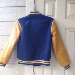 Vtg 1970s NFL Los Angeles Rams Coat Jacket Boys size 16 Varsity SEARS 33 chest 4