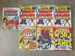 Vintage Stan Lee Presents Books,  Cookbook,  Funbooks,  Puzzles - 7 Books/1976 - 1979