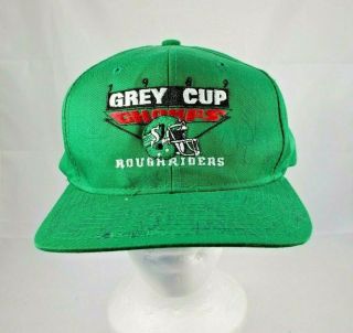 1989 VTG SASKATCHEWAN ROUGHRIDERS Autographed Snapback Hat Grey Cup Champs CFL 2