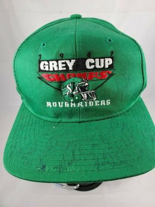 1989 VTG SASKATCHEWAN ROUGHRIDERS Autographed Snapback Hat Grey Cup Champs CFL 3