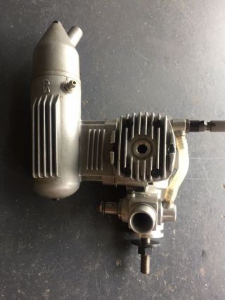 Vintage Os Max Ax120 Ax 120 R/c Model Airplane Engine,  Power Box Muffler