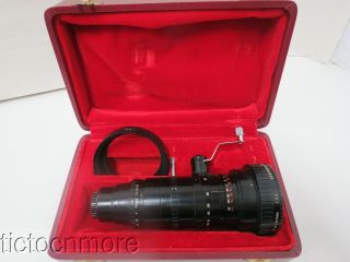 Vintage P.  Angenieux Paris F.  12 - 120mm 1:2.  2 Zoom Type 10x12 B Camera Lens & Case