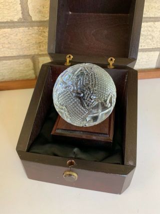Vintage Twa Trans World Airlines Boeing Waterford Crystal Globe Board Gift