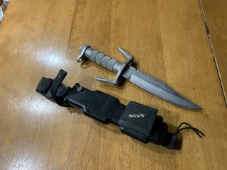 Buck 184 Buckmaster Authentic Survival Knife With Sheath Rare Sharp