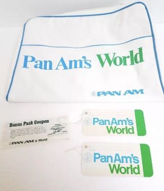 Vintage 1970’s Pan American Airlines Pan Am’s World Carry - On Bag