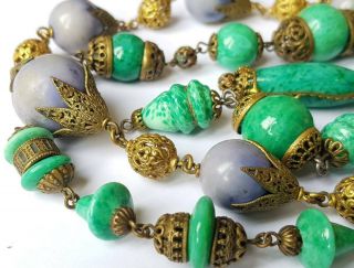 Vintage Art Deco Czech Neiger Peking Glass Jewellery Spares