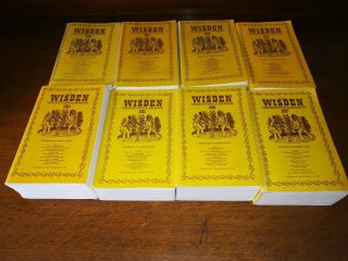 8 Vintage Wisden Cricketers Almanack 1990 - 1997 Cricket Book