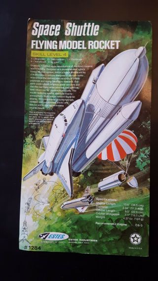 Vintage Estes Space Shuttle 1284 Flying Model Rocket Kit
