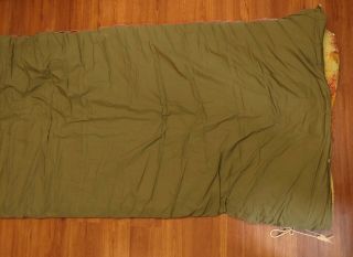 Vintage Coleman Flannel Sleeping Bag Green Tent Ducks Camping Blanket Cover 5