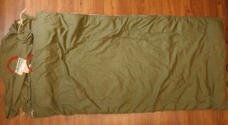 Vintage Coleman Flannel Sleeping Bag Green Tent Ducks Camping Blanket Cover 7