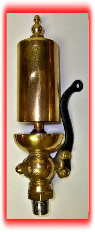 Rare Antique ' CC ' Brass Steam Whistle R.  T.  Crane CO Chicago IL 2