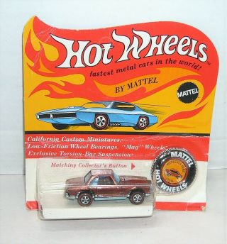 Vintage 1969 Mattel Hot Wheels Redline Mercedes Benz 280sl Copper Nmoc Unpunched
