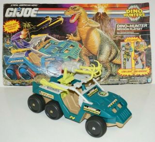 Gi Joe Cobra Vintage 1994 Dino Hunters Jeep Desert Fox Complete,  Box Art Panel