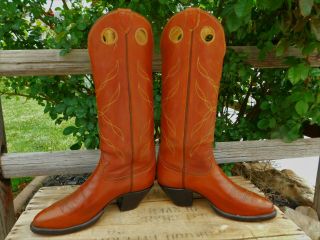 Classic Vintage 1960s Tall Buckaroo Tony Lama Western Cowboy Boots 10.  5d