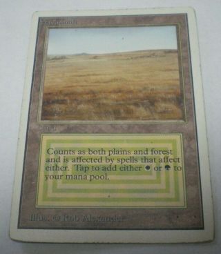 Savannah Unlimited Old School Rare Dual Land Reserved List Mtg Magic X1 1x B46