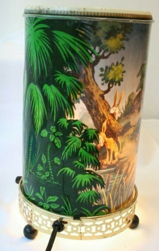 Vintage Econolite Motion Lamp Fountain of Youth Waterfall Flamingo Indians 4