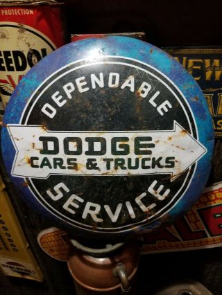 Vintage Old Dodge Cars And Trucks Metal Service Button Sign Gas Station Garage
