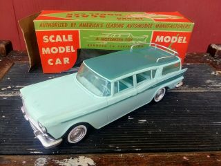 Vintage 1959 Amc Rambler Cross Country Wagon Jo - Han Dealer Promo Model Car Iob