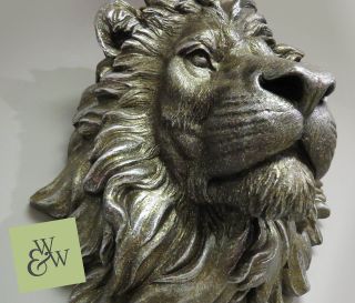 Large Lion Head Wall Mounted Bust Antique Bronzed Art Sculpture Feature Display 3