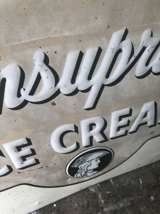 Vintage Pensupreme Ice Cream Porcelain Sign 2