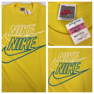 Vintage Nike Mens Xl T Shirt Usa Single Stitch Old Stock Swoosh 80 