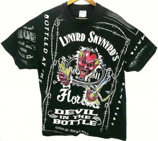 Vtg - Nos - Lynyrd Skynyrd’s Devil In The Bottle Xl Black Shirt Usa Single Stitch